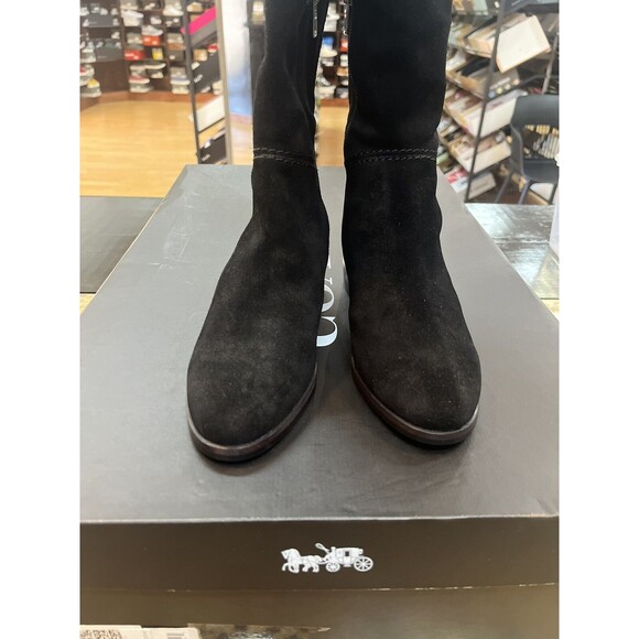 Coach Womens Black Lucia Suede Leather Over Knee Riding Boots Size 5MSRP $375 - Picture 5 of 8